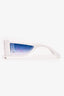 Louis Vuitton White Acrylic/Blue Monogram Lens Sideway Sunglasses