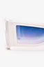 Louis Vuitton White Acrylic/Blue Monogram Lens Sideway Sunglasses