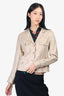 Pre-Loved Chanel™ Gold Linen Jacket Size 40