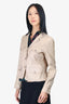 Pre-Loved Chanel™ Gold Linen Jacket Size 40