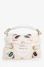 Jimmy Choo White Rabbit Fur Top Handle Bag