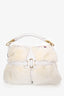 Jimmy Choo White Rabbit Fur Top Handle Bag