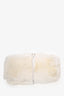 Jimmy Choo White Rabbit Fur Top Handle Bag