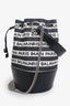 Balmain Black/White Logo Bucket Bag