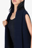 The Row Navy Blue Virgin Wool Sleeveless Cardigan Size M/L