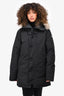 Canada Goose Black Down Fur Hooded Parka Coat Size M Mens