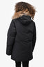 Canada Goose Black Down Fur Hooded Parka Coat Size M Mens