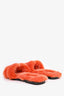 Hermès Orange Shearling 'Oran' Sandals Size 36.5