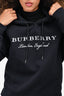 Burberry London Black/White Embroidered Logo Hoodie Size S Mens