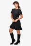 Sandro Black Side Cutout Mini Dress Size 38