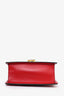 Gucci Red Leather Web 'Sylvie' Mini Crossbody Bag