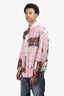 Acne Studios Pink Plaid Print Button Up Shirt Size 44 Mens