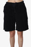 Louis Vuitton 2024 Black Damier French Terry Cotton Shorts Size Medium Mens