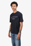 Balmain Black Split Textured Logo T-Shirt Size S Mens