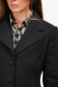 Dolce & Gabbana Black Wool Blend Single Breasted Coat Size 44