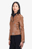 Mackage Brown Leather Biker Jacket Size XS