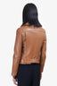 Mackage Brown Leather Biker Jacket Size XS