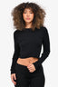 A.L.C Black Crewneck Crop Sweater Size M