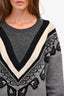 Stella McCartney Grey Wool Printed Sweater Size 38