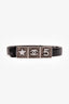 Pre-Loved Chanel™ 2022 Black Leather Silver 'Star CC 5' Belt Size 80