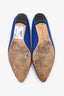 Manolo Blahnik Blue Satin Hangisi Flats Size 39.5