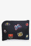 Alexander McQueen Black Nylon Printed Laptop Pouch