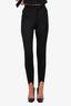 Burberry Black Cotton Fitted Stirrup Trousers Size 0