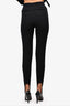 Burberry Black Cotton Fitted Stirrup Trousers Size 0