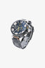 Louis Vuitton Black/Blue Tambour Chronometre 36mm Mens Watch with Black Rubber Strap