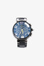 Louis Vuitton Black/Blue Tambour Chronometre 36mm Mens Watch with Black Rubber Strap