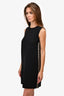 Victoria Victoria Beckham Black Sleeveless Crystal Trimmed Shift Dress Size 4