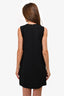 Victoria Victoria Beckham Black Sleeveless Crystal Trimmed Shift Dress Size 4