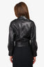 Saint Laurent Black Leather Bomber Moto Jacket Size 36