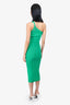 Self-Portrait Green Ribbed Dress Size S