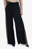 Peter Pilotto Black/Brown Satin Pants Size 4