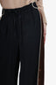 Peter Pilotto Black/Brown Satin Pants Size 4