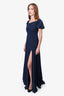 Reformation Navy Puff-Sleeve Maxi Dress Size 0