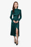 Reformation Green Silk Long-Sleeve Dress Size 0