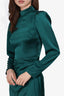 Reformation Green Silk Long-Sleeve Dress Size 0