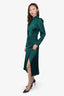 Reformation Green Silk Long-Sleeve Dress Size 0