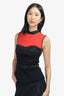 Jason Wu Black/Orange Peplum Top Size 6