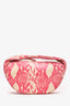 By Far White/Pink Snake Print Crush Bag