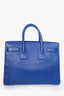 Saint Laurent Blue Leather Small Sac De Jour with Strap