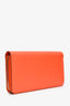 Louis Vuitton Orange Epi Leather Zip Around Long Wallet