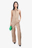 Valentino Brown Halter Cargo Jumpsuit Size 36