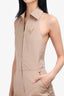 Valentino Brown Halter Cargo Jumpsuit Size 36