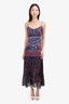 Saloni Navy Printed Tank Dress Size 4