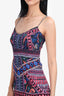 Saloni Navy Printed Tank Dress Size 4