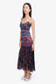 Saloni Navy Printed Tank Dress Size 4