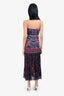 Saloni Navy Printed Tank Dress Size 4